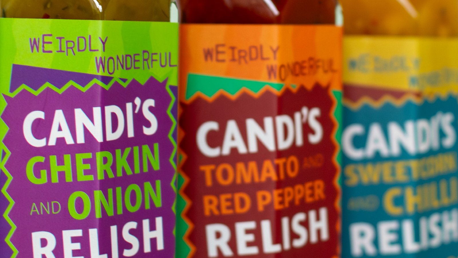 Product branding identity and label design for Candi's Relish - Candi's Cupboard Norfolk Product branding identity and label design for Candi's Relish - Candi's Cupboard Norfolk