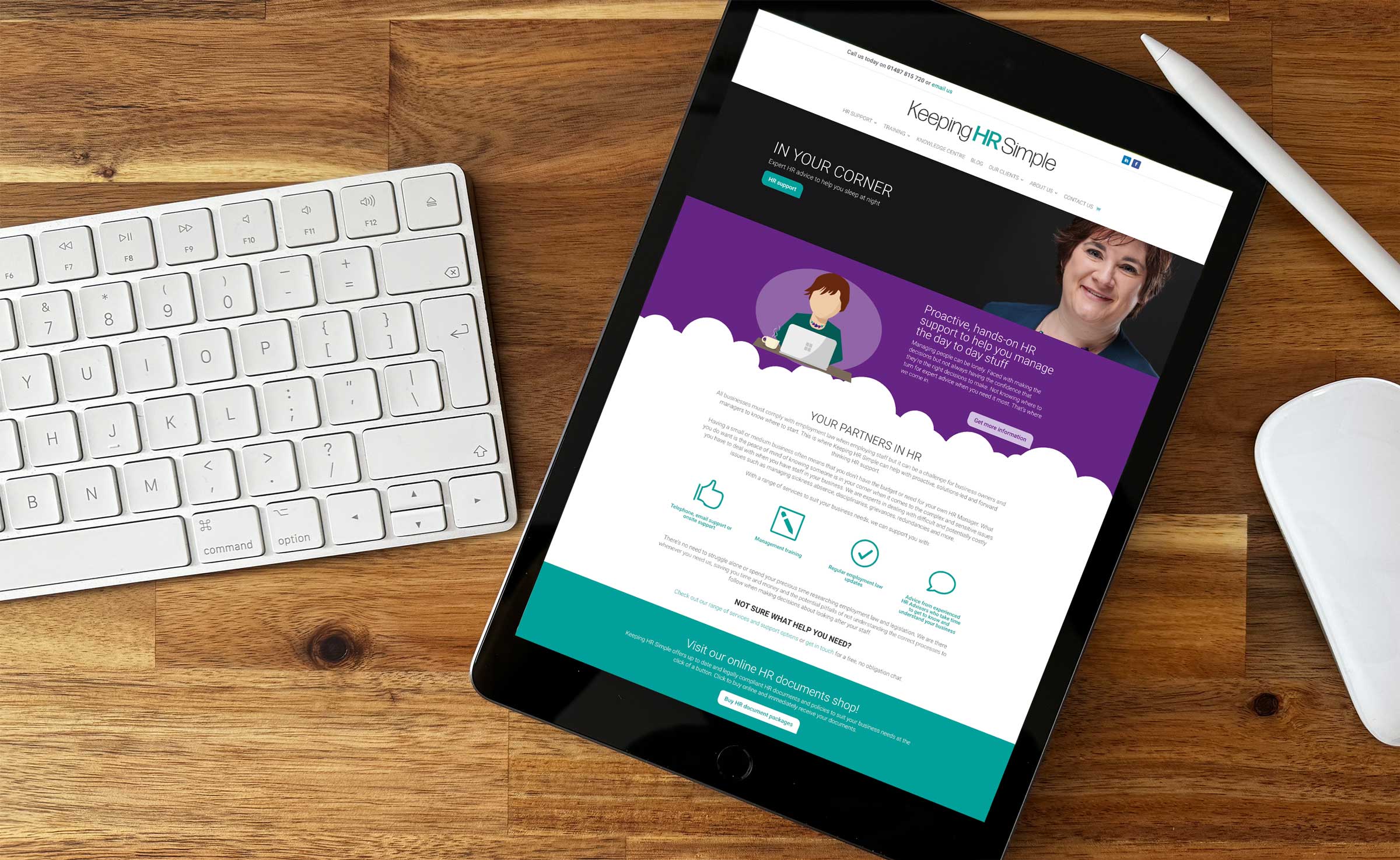 Keeping HR Simple, website design